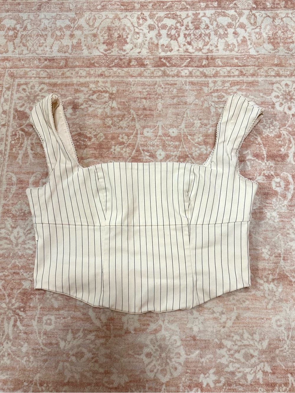 Striped 🩶 Corset Style Crop Top